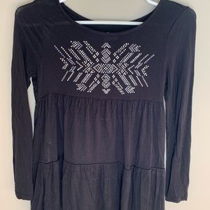 Girls black long sleeve shirt